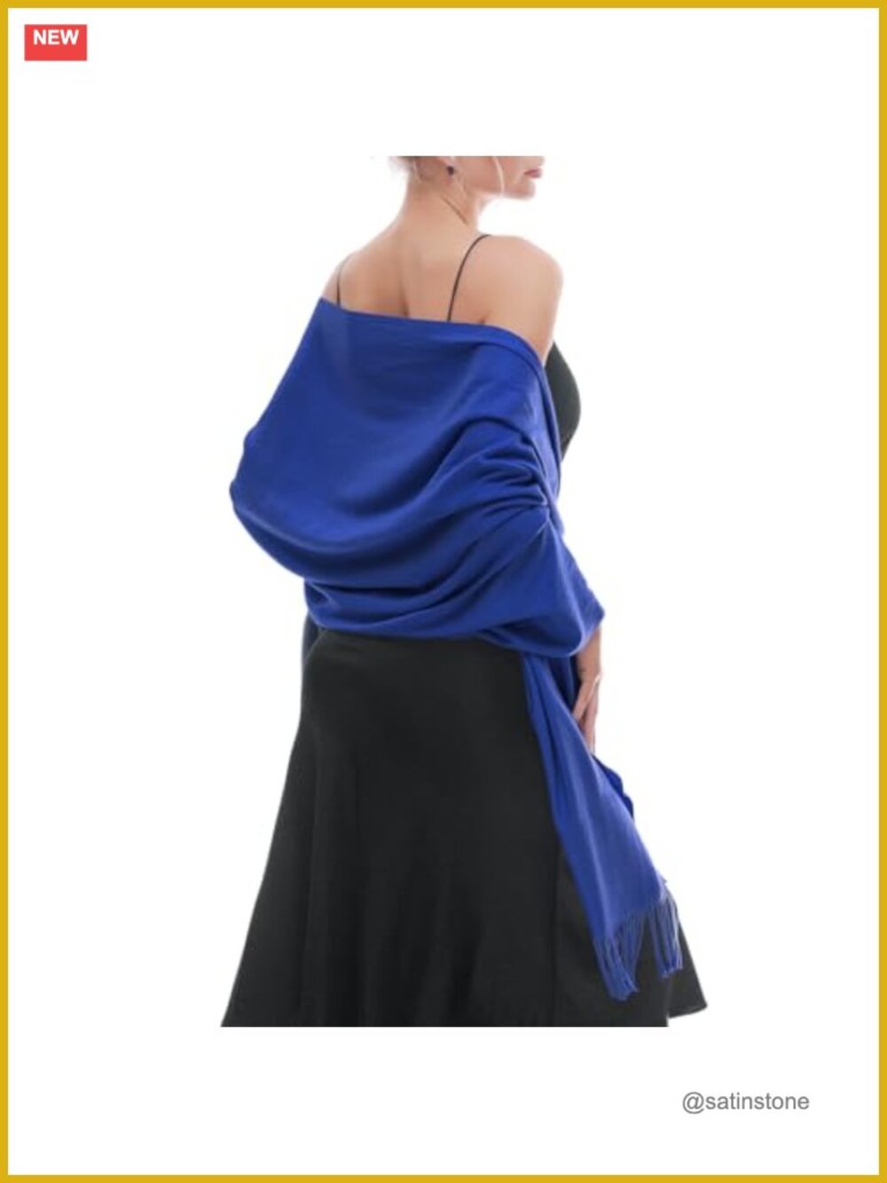 Pashmina Fringe Shawl Wrap Scarf for Wedding Evening Party